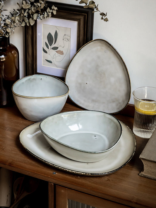 Ceramic Bowl Irregular Steak Plate